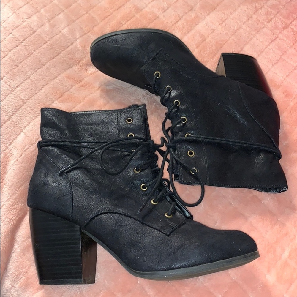 Black Suede Booties